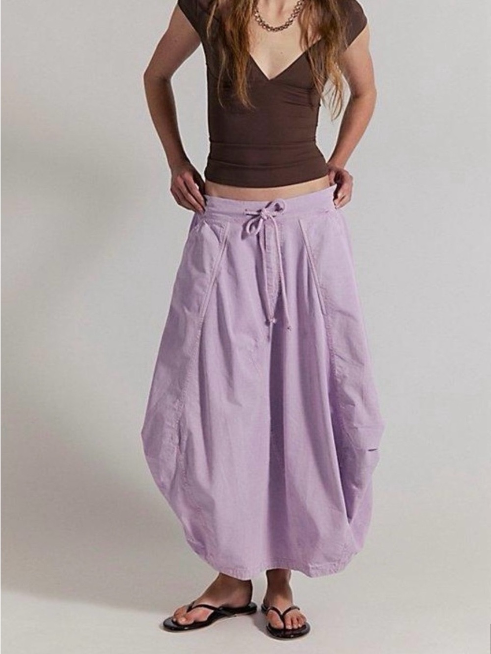 NWT! FP Free People Willow Poplin Maxi Skirt